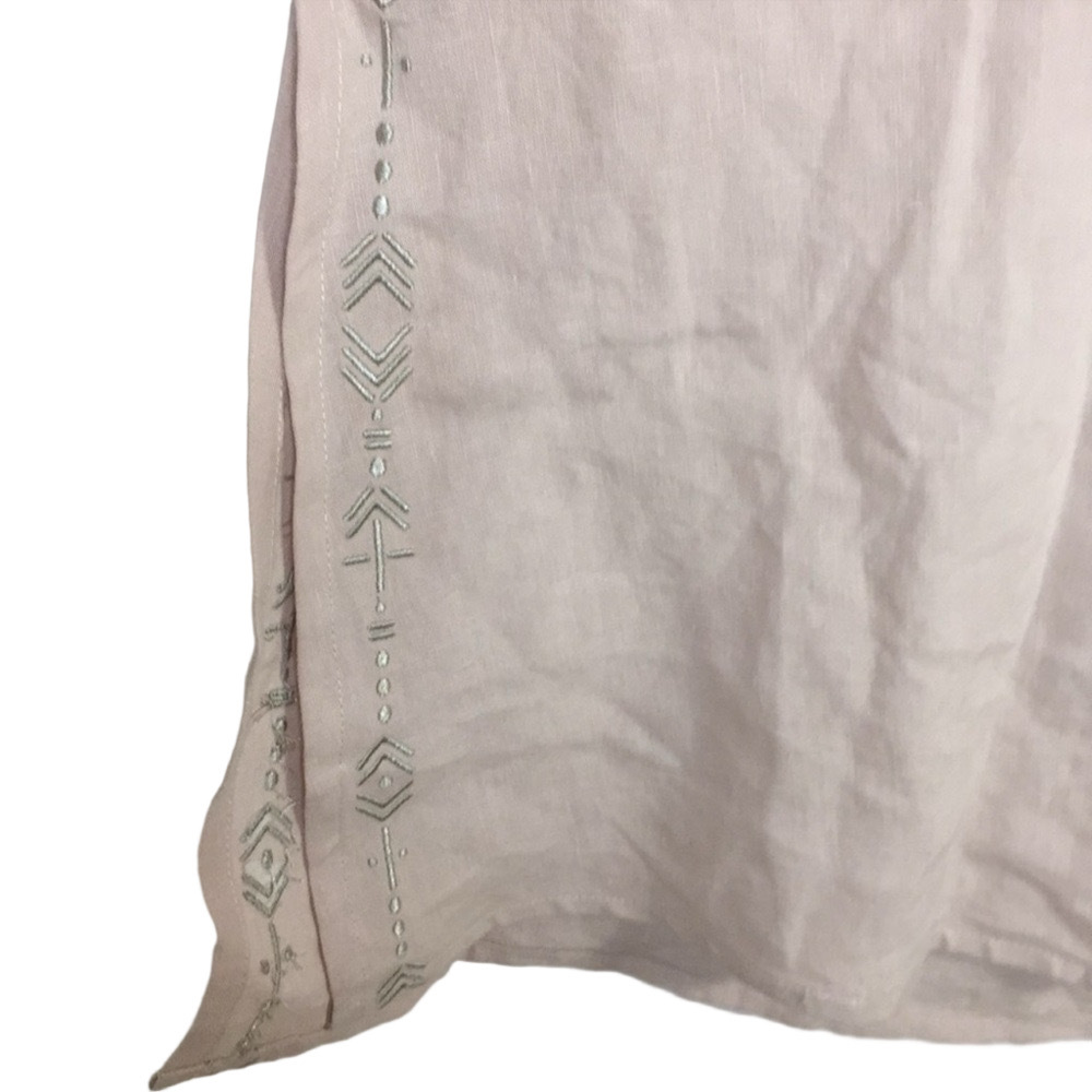 Arkitaip - Soft Pink - Kimono Style Maxi Dress - Small - 100% Masters of Linen - Picture 12 of 15